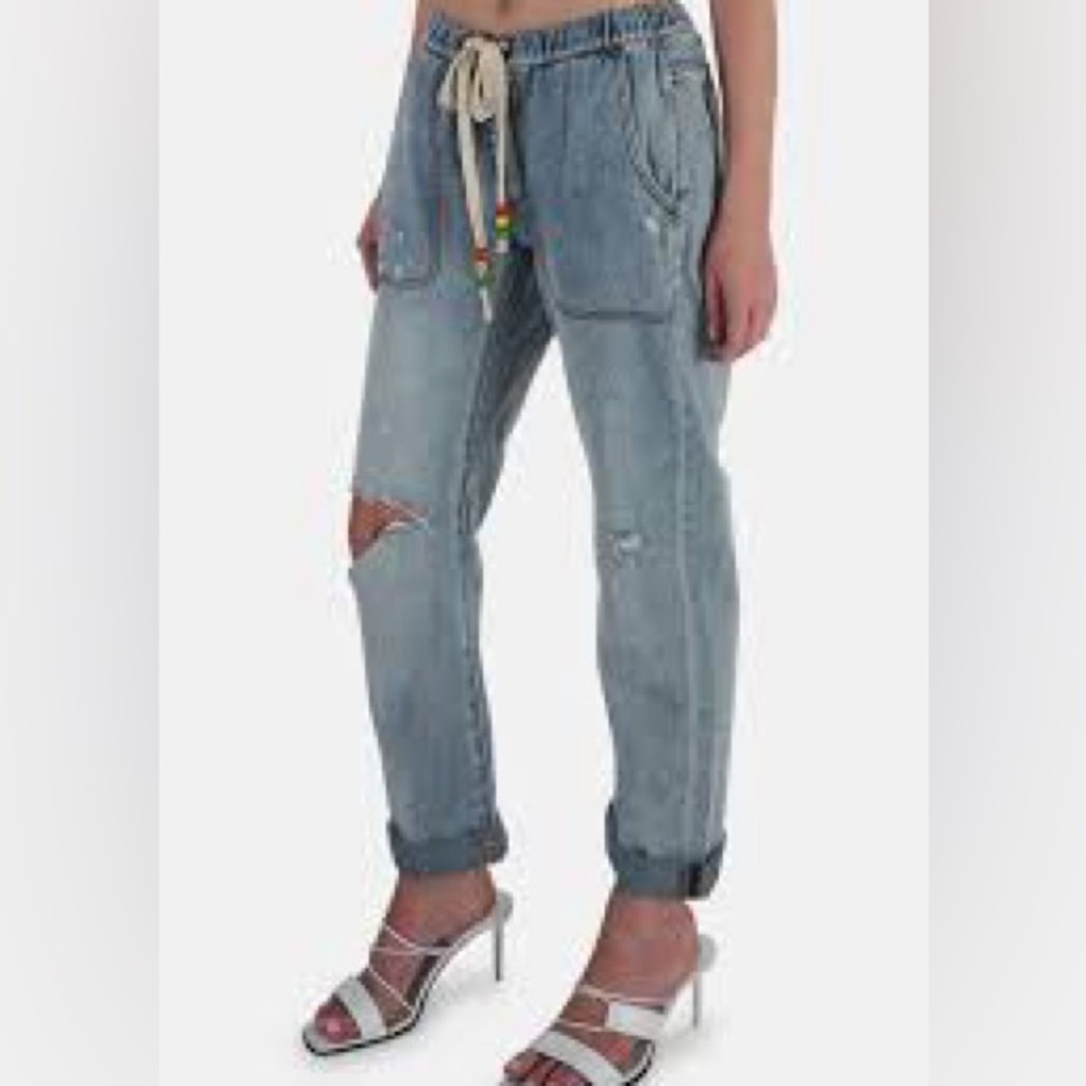 One Teaspoon Shabbies drawstring boyfriend jeans size XS